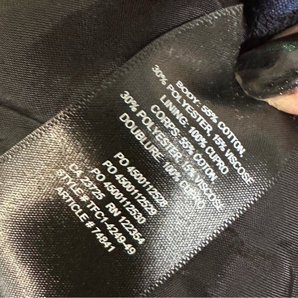 Aritzia BABATON Macauley 3/4 Rolled Sleeve Jacquard Print Blazer - Picture 8 of 8